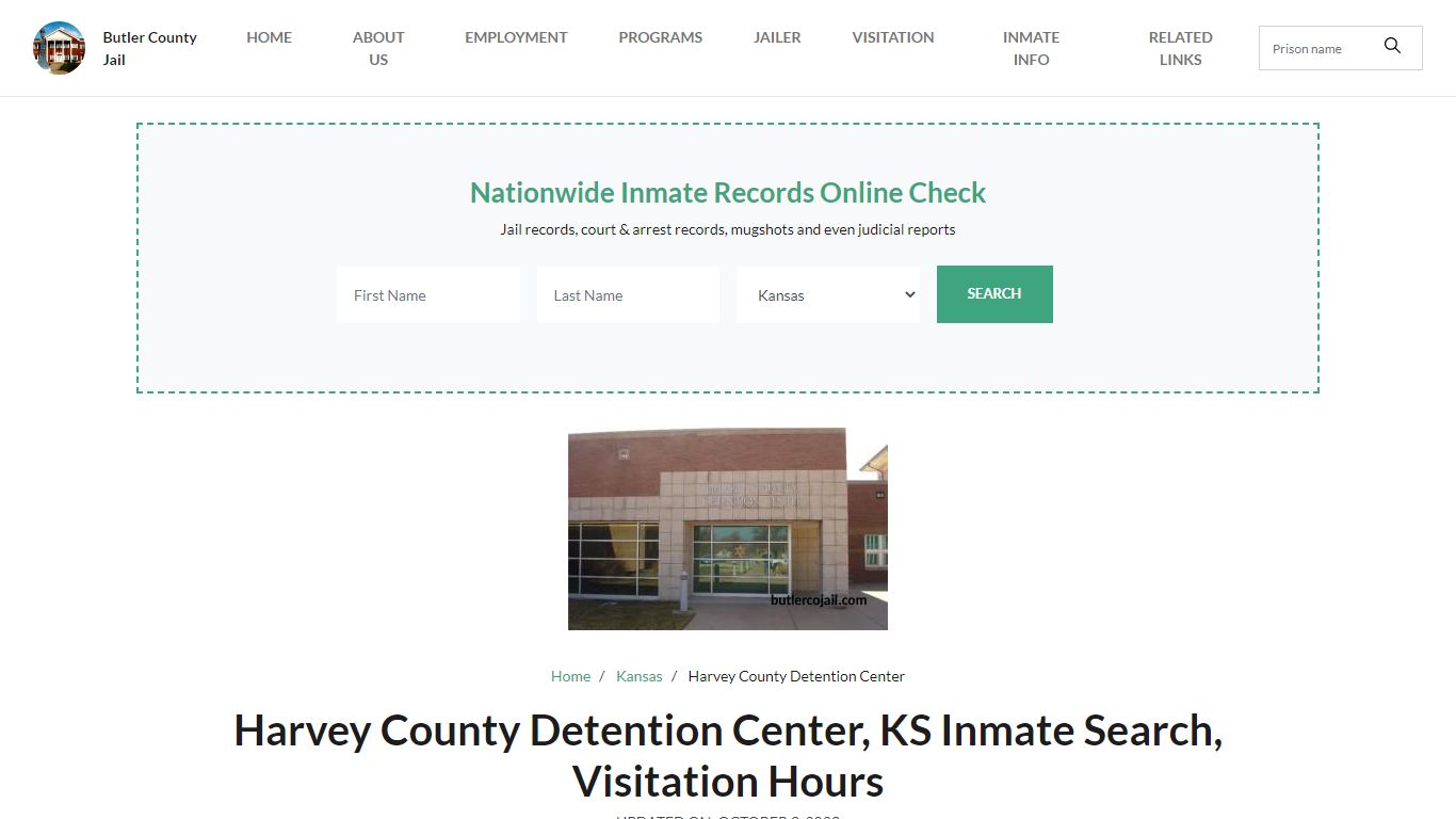 Harvey County Detention Center, KS Inmate Search, Visitation Hours